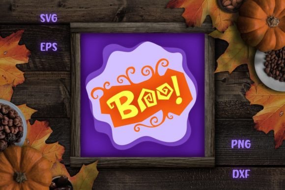 Boo Halloween Shadow Box – 5 SVG Layers for 3D SVG Design Magic