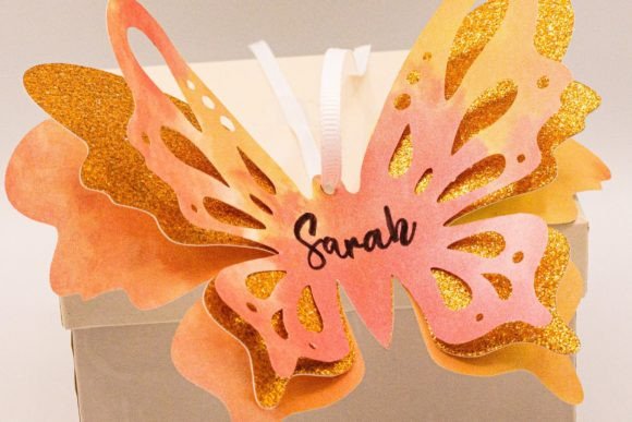 Butterfly Gift Tag: A 3D SVG Design for Birthday-Themed Content Publishing