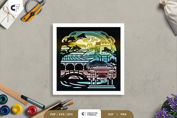 China s Famous Landmarks 3D Shadow Box: A 3D SVG Design for Global Branding and Visual Storytelling