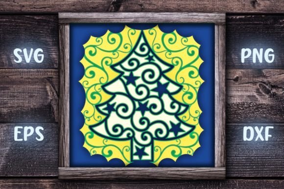 Christmas Tree Shadow Box: A 3D SVG Review for Real Embroidery Use