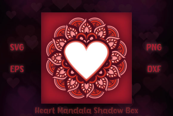 Heart Mandala Shadow Box BONUS: A 3D SVG Design for Magical Branding