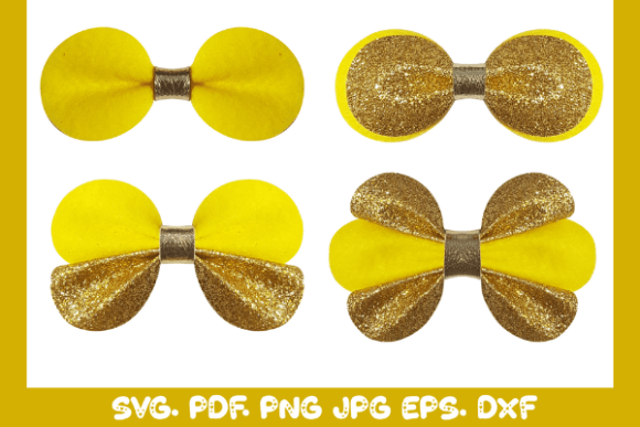 Pinch Hairbow Template SVG, PDF PC2: 3D SVG for Crafters & Etsy Sellers