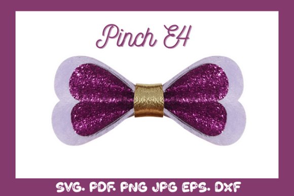 Pinch Hairbow Template SVG, PDF PE4 – 3D SVG for Handmade Business Crafters