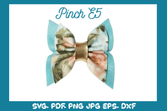 Pinch Hairbow Template SVG, PDF PE5 – A 3D SVG Design for Branding and Craft Projects