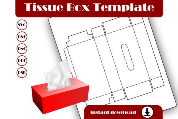 Rectangular Tissue Box Template – 3D SVG Design for Creative Sellers