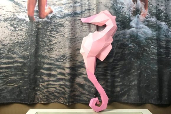 Seahorse Paper Sculpture: 3D SVG Animal Design for Brand Storytelling