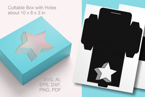 Striped Shadow Star Window Gift Box: A 3D SVG Shape That Elevates Local Brand Packaging